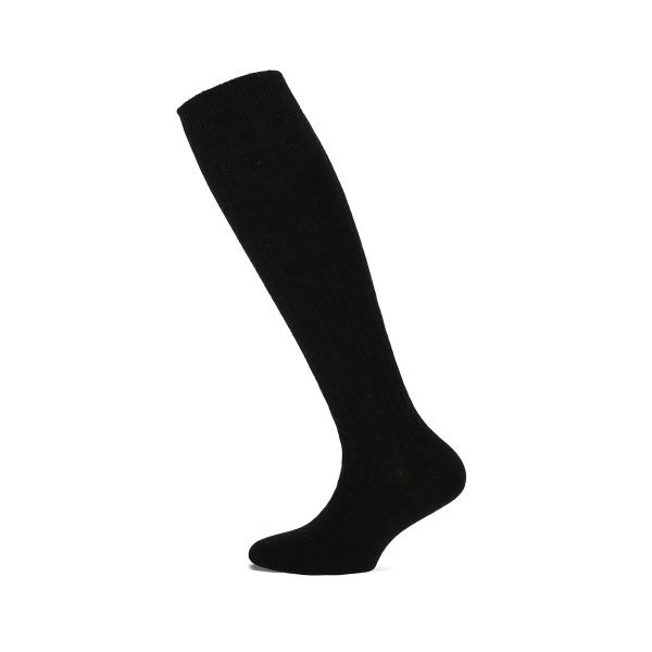 Yellow Moon knee socks cable